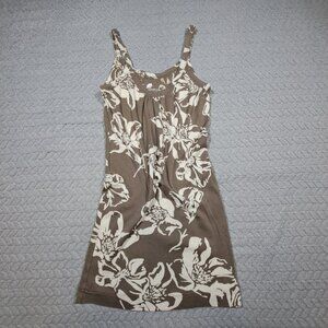 Banana republic brown and cream flower pattern tank top